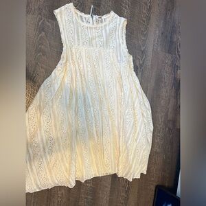 Free People Ivory Lace Dress with Zipper